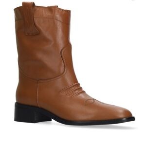 BibiLou Briana Brown Leather Western Boot 37